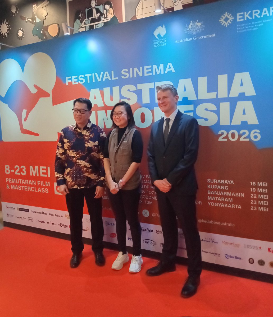 InfoScreening's tweet photo. Festival Sinema Australia Indonesia (FSAI) kembali untuk edisi ke-11 di 11 kota: 

Jakarta, Manado, Semarang, Makassar, Medan, Surabaya, Banjarmasin, Kupang, Mataram, Yogyakarta, dan Bogor. https://t.co/TGEIvnDf0l