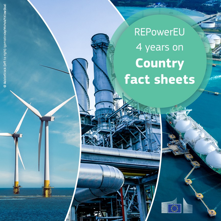 Marking the 4-year anniversary of the #REPowerEU Plan, the web-based report has been updated, assessing progress since the plan’s adoption.

It is accompanied by 28 fact sheets (EU + EU27) offering detailed, country-specific insights.

Find out more → link.europa.eu/gkd4WD