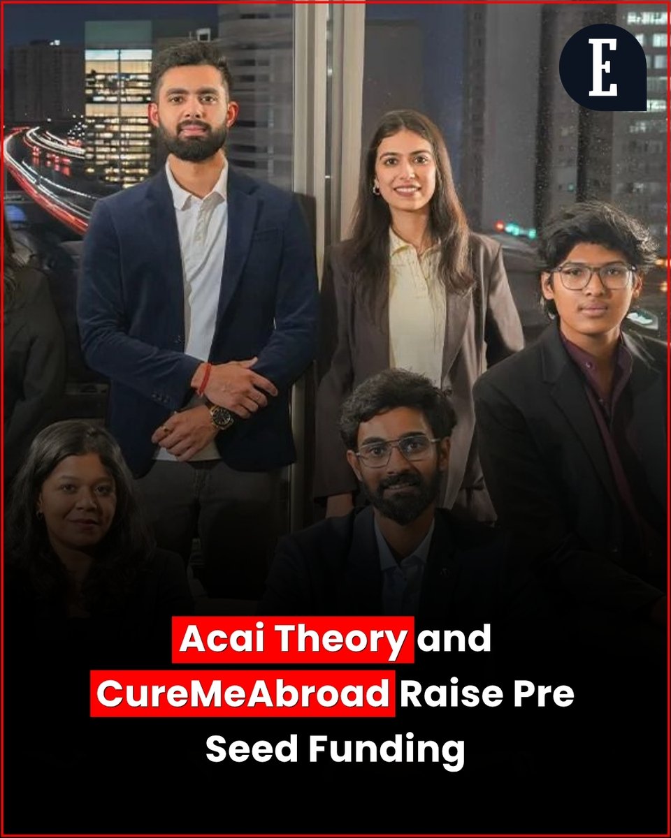 EntrepreneurAPJ's tweet photo. Acai Theory, a health-focused quick service restaurant (QSR) brand, has raised INR 4 crore in a pre-seed funding round led by All In Capital, with participation from TDV Partners and several angel investors.

Founded in 2025 by Rishav Ranjan and Akash Kyal, the Bengaluru-based startup.

Medical tourism discovery platform CureMeAbroad has raised USD 600,000 in a pre-seed funding round backed by investors including Roman Saini, Himanshu Ratnoo, Kunal Gupta, Devaiah Bopanna, and Vikrant Potnis.

Founded in June 2025 by Aditya Oza and Mikhail Bohra, CureMeAbroad connects international patients with hospitals, surgeons, and treatment destinations.

Read More: https://t.co/i32xSEwCZ6

#AcaiTheory #CureMeAbroad #StartupFunding #PreSeedFunding #HealthTech #QSRIndia #IndiaStartups