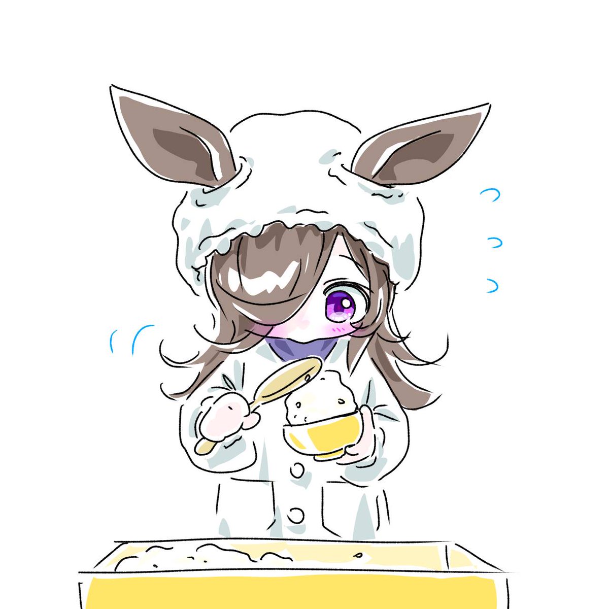 milkyPorte's tweet photo. 給食当番ライス担当🍚
マスクは消しといた https://t.co/ROf4hHkton