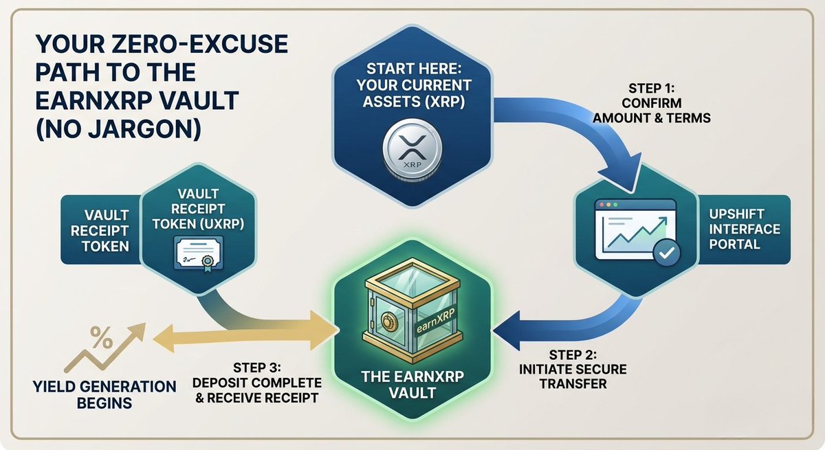 4AhomeLOAN's tweet photo. Let's do this together. Today I am walking you through your first deposit into the earnXRP vault on @upshift_fi โ step by step. No jargon. No skipped steps. By the end of this thread, you will have zero excuses left. ๐งต
#FlarEDUcation #XRPFi #Upshift #GetStarted https://t.co/rh53B8RCM5