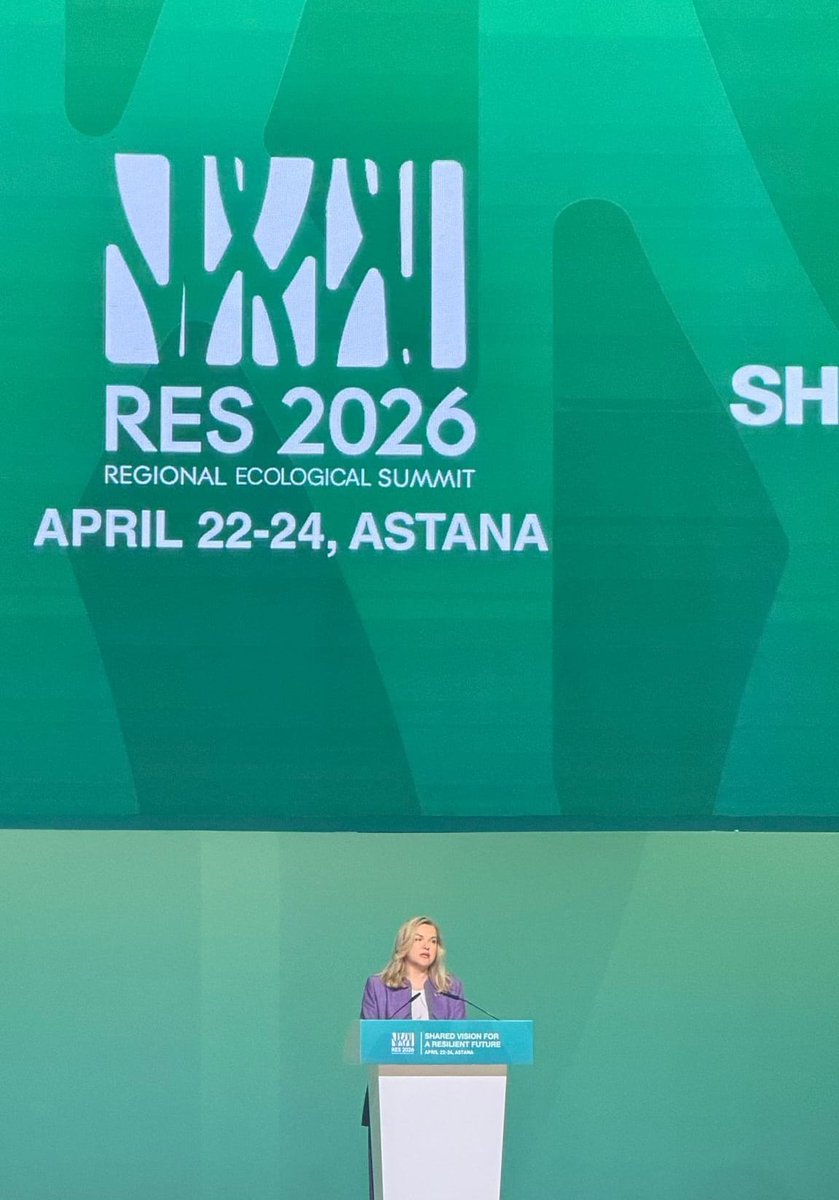 UNECE's tweet image. Commitment to #Environmental cooperation across #CentralAsia is remarkable. Further coordinated action &amp;amp; leadership are needed to address shared challenges. @UNECE &amp;amp; the🇺🇳family are ready to support w/ partnership &amp;amp; expertise to deliver concrete results~@Tatiana_Molcean @RES_2026