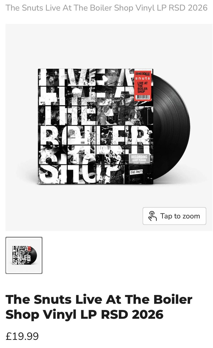 SnutsFanJapan's tweet photo. 2026のRecord Store Dayで発売された @TheSnuts のライブ盤が assai records🏴󠁧󠁢󠁳󠁣󠁴󠁿のオンラインショップから購入できます！
昨年10月にNewcastleで開催されたアコースティックライブの音源です✨
在庫わずかですが、まだあるようですので気になる方はチェックしてみてください💓
https://t.co/s3SfrUuEEX https://t.co/T8mSSWsefL