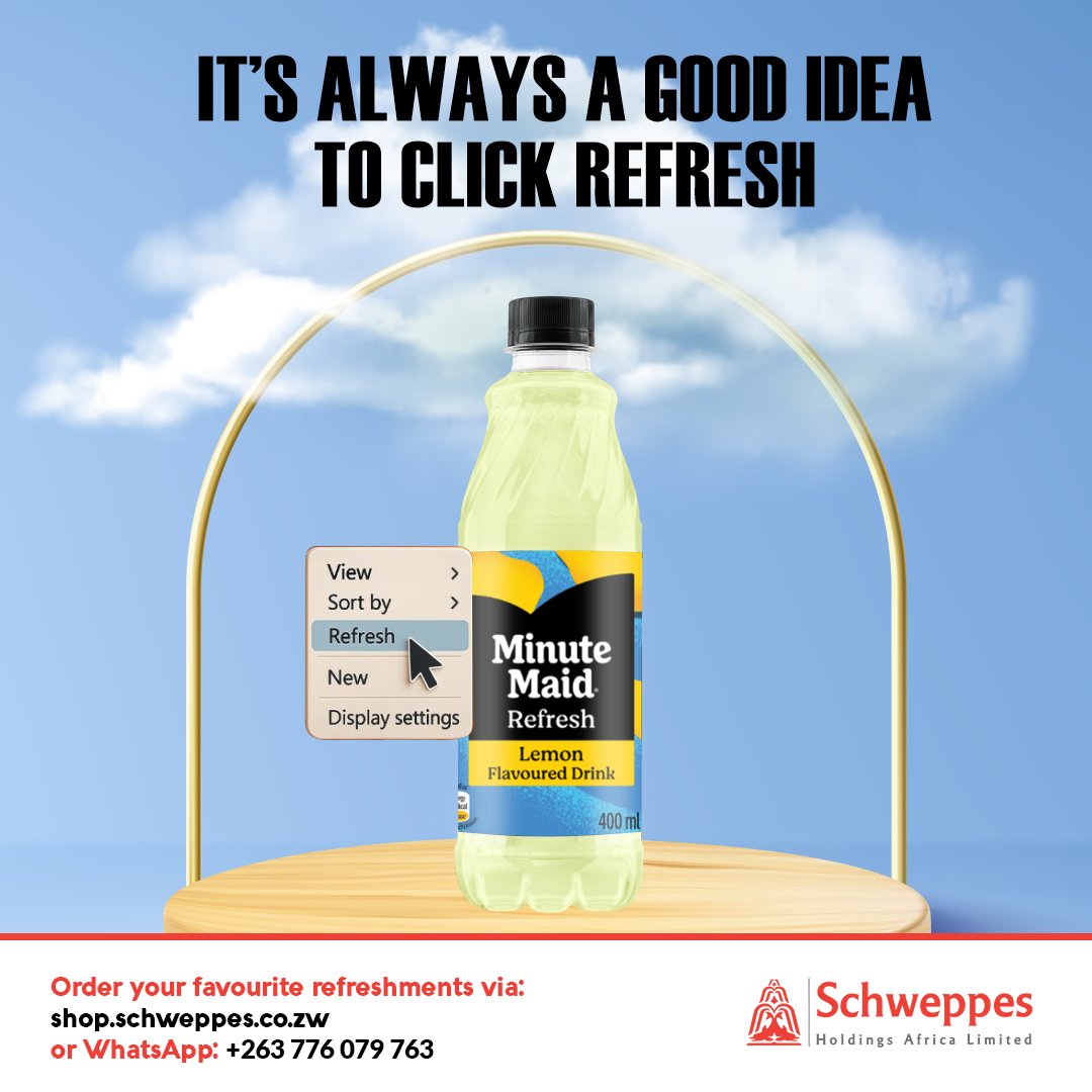 SchweppesZW's tweet image. Level up your day with Minute Maid Refresh.

#refresh
#minutemaid