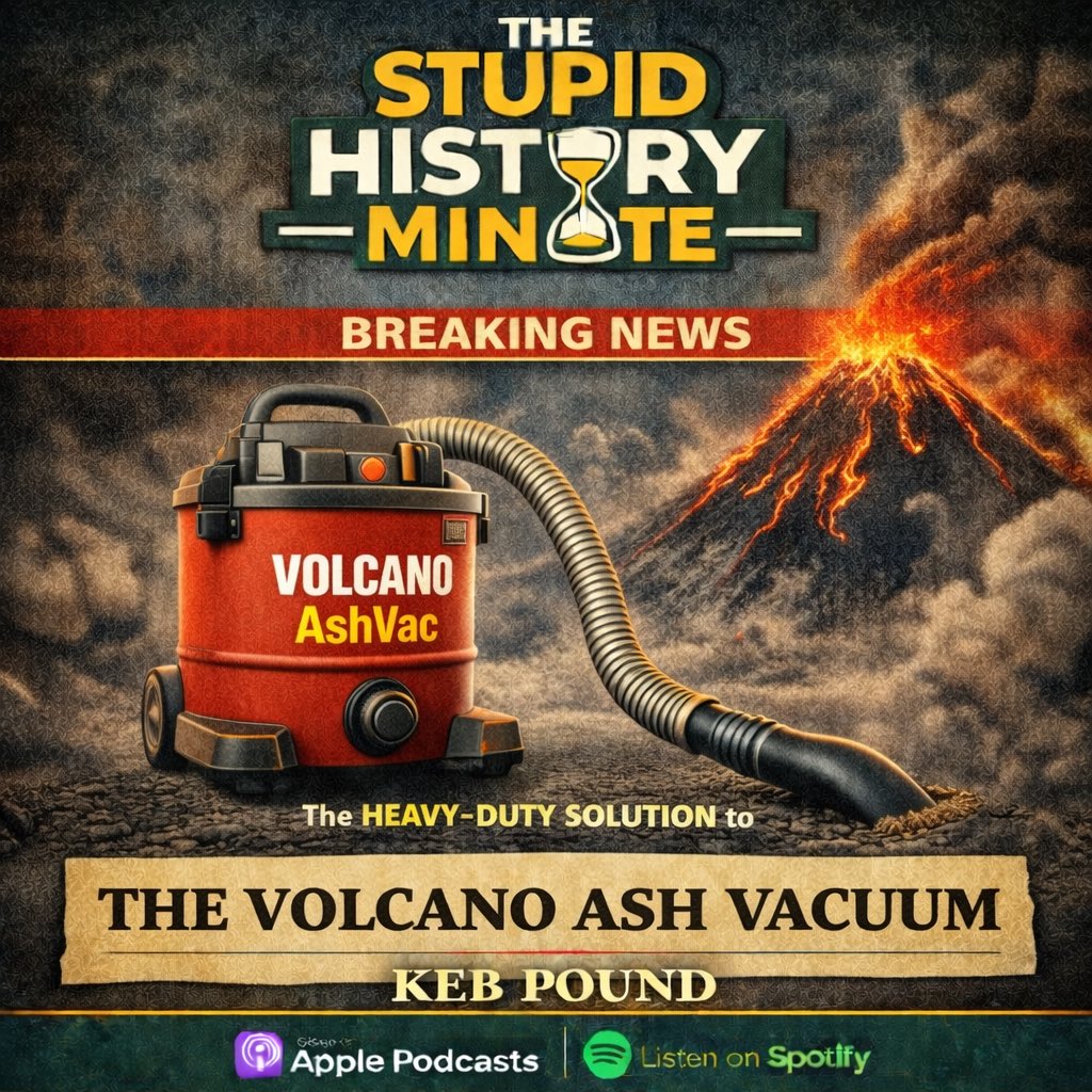 StupidMinute's tweet image. The Stupid History of The Volcano Ash Vacuum 

#History #Podcasts #AprilFoolsDay