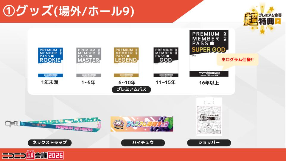 ━━━ #ニコニコ超会議2026 ━━━ 今年の #超プレミアム会員特典 は