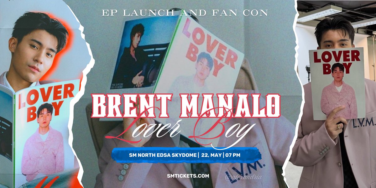 alexandria_rxs's tweet image. Get a chance to be with Brent on May 22! Don’t miss your chance to see him live up close!

Get your tickets now via smtickets.com and SM Tickets outlets.

#LoverBoy #BrentManalo #ABSCBNMusic #StarPopPH