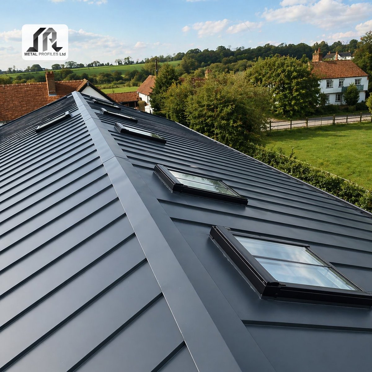 Standing seam warm roof completed using the Greencoat PLX system in RAL 7016.

A clean and durable aluminium roofing solution installed as a full warm roof build-up by our in-house team.

Find out more or get in touch via our website:
 metal-profiles.co.uk

#UKConstruction