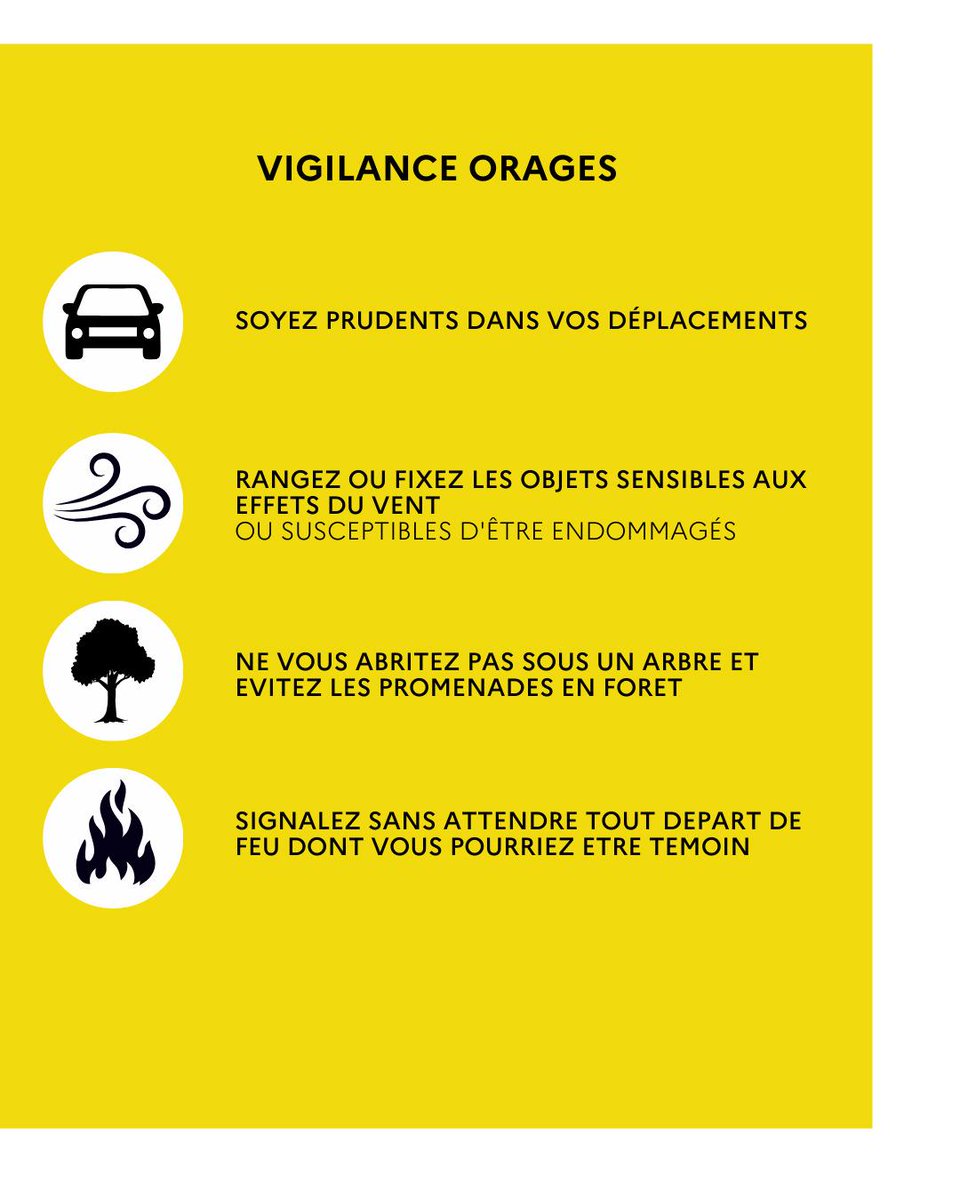 Prefet07's tweet image. #VIGILANCE | @meteofrance place le département de l’Ardèche en vigilance :

🟡⚡ Jaune - Orages, ce mercredi 22 mars de 13h à 22h.

⚠️ Cette situation appelle à la prudence, notamment dans vos déplacements, et si vous pratiquez des activités sensibles au risque météorologique.