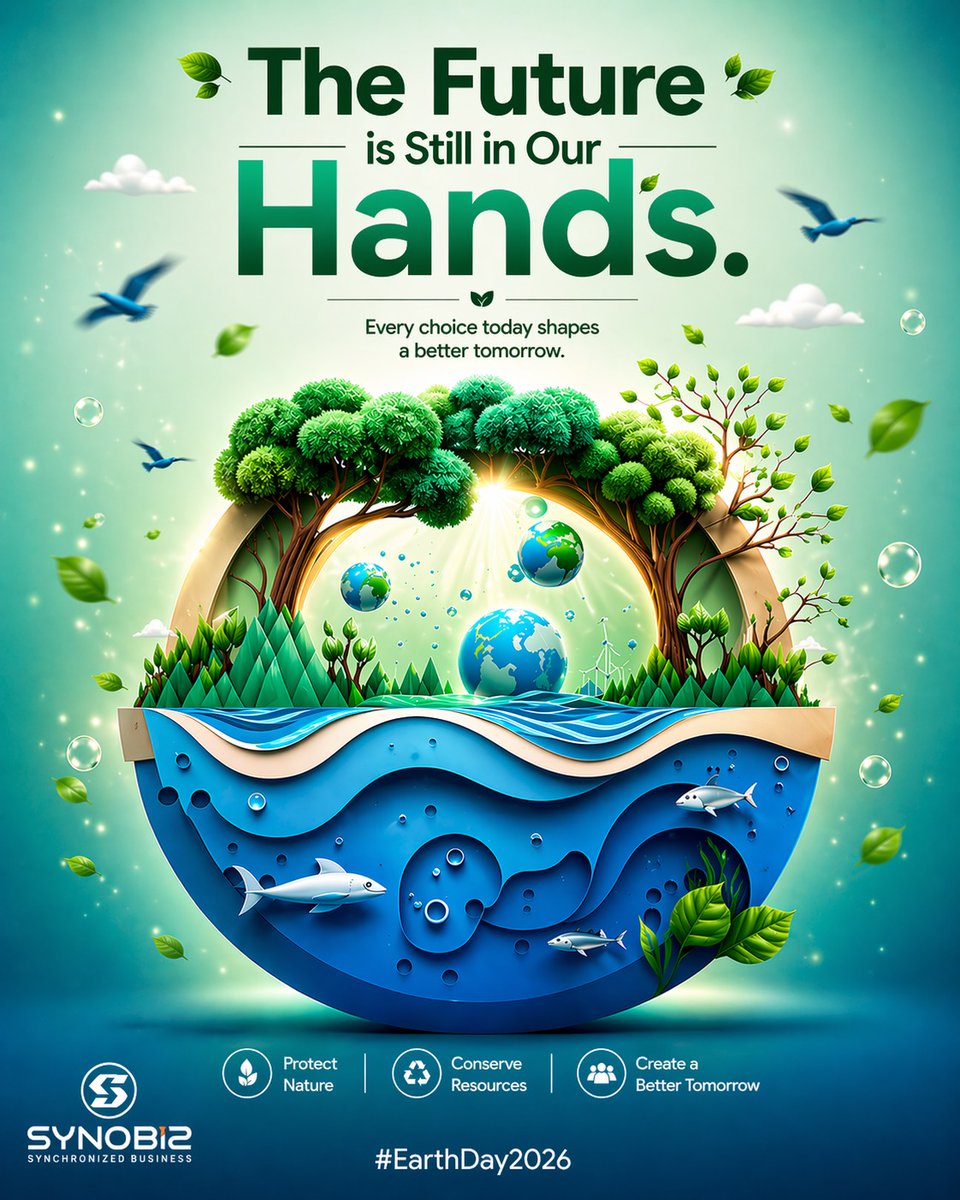 The choices we make today define the world we live in tomorrow. 

This Earth Day, let’s move beyond awareness and take action — protect nature, conserve resources, and build a sustainable future together.

#EarthDay2026 #SustainableLiving #GoGreen #FutureReady #Synobiz
