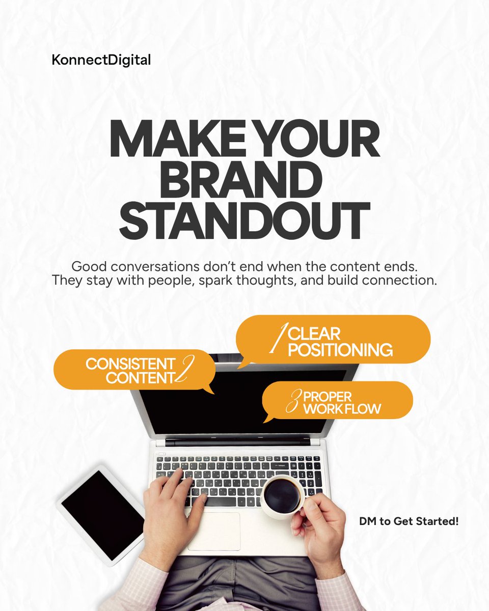 KonnectDigital's tweet image. Good content doesn't just get seen — it sparks conversations, builds trust, and keeps people coming back.

#BrandStrategy #MakeYourBrandStandout #ContentMarketing #BrandPositioning #ConsistentContent #MarketingTips #SocialMediaMarketing #BrandGrowth #MarketingStrategy