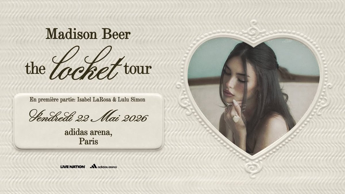 m4buchi's tweet image. je revends sur ticketmaster une place pour le concert de madison beer en fosse à l’adidas arena à Paris le 22 mai !! #madisonbeer #concert #revente