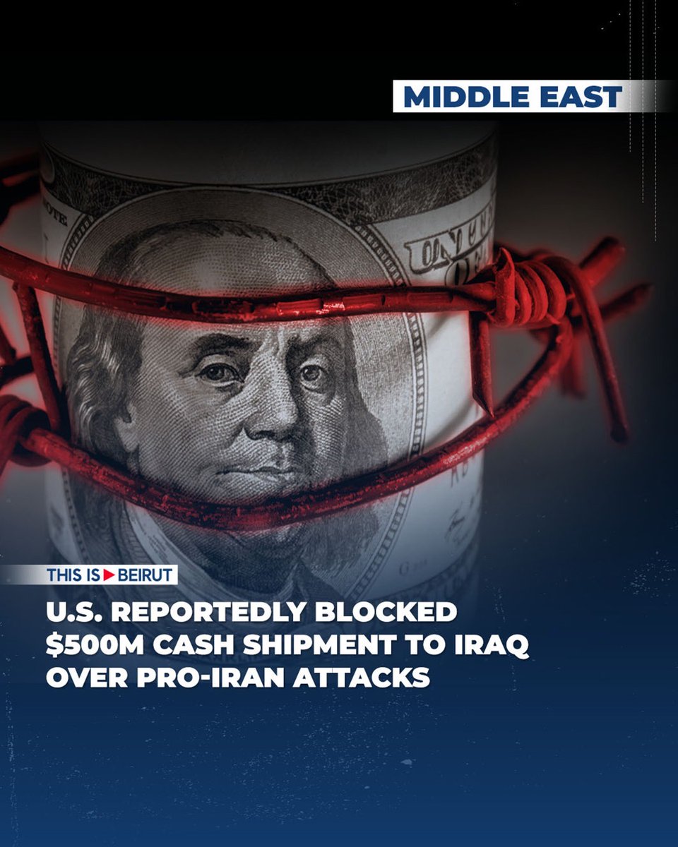 ThisIsBeirut_'s tweet image. 🔴 #READ The United States blocked a plane carrying nearly $500 million in banknotes from delivering the cash to Iraq, US media reported on Tuesday, piling pressure on Baghdad to fight Iran-backed militant groups.

👉 More here: f.mtr.cool/mqmlweyqgw