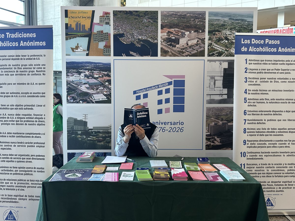 ferrolsergas's tweet photo. 💗 GRAZAS a Alcohólicos Anónimos de Ferrolterra pola súa participación na Feira da Saúde da #ASF por mor do 50 aniversario do Hospital Arquitecto Marcide do #CHUF. Sen vós non sería posible. https://t.co/GTxX3D1b0P