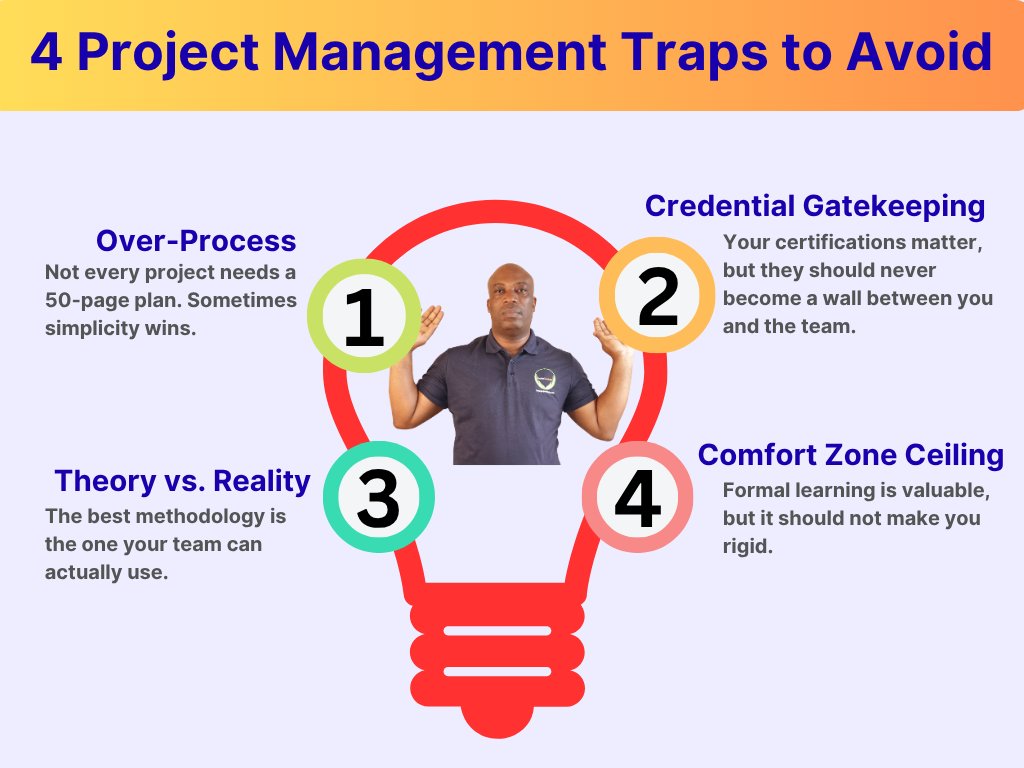 nombira's tweet image. These are the 4 Project Management Traps to Avoid.
#ProjectManagement #ProjectManager #ProjectManagementTips

I have seen many project  managers do the right things on paper, yet still struggle to create  momentum, trust, and delivery success. Why? Because being a project