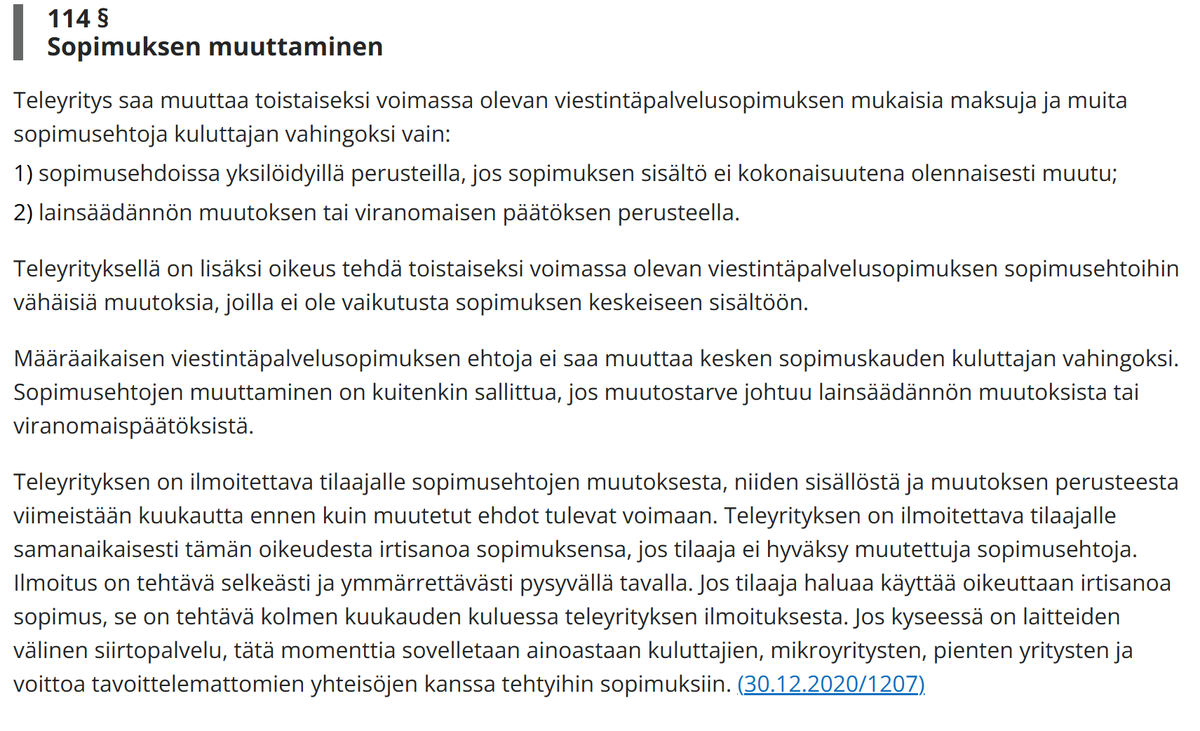 Y1zRz2Y's tweet image. #elisa #laki

📌Laki Sähköisen Viestinnän Palveluista