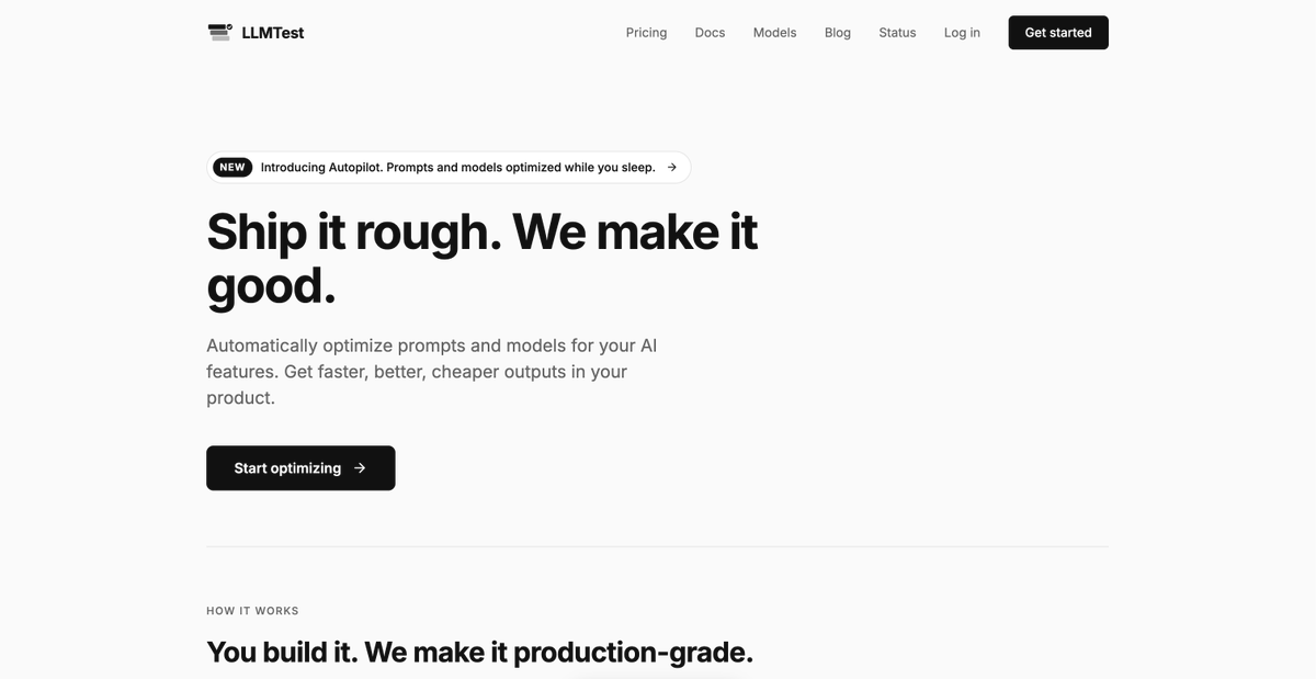 tomjacquesson's tweet photo. Got fed up with testing models and optimizing my prompts for AI features I build

So I created this for myself initially

Helps me keep costs low and quality high, automatically

Now I just tell Claude to optimize using LLMTest and we're done. https://t.co/nizdfHjGWD