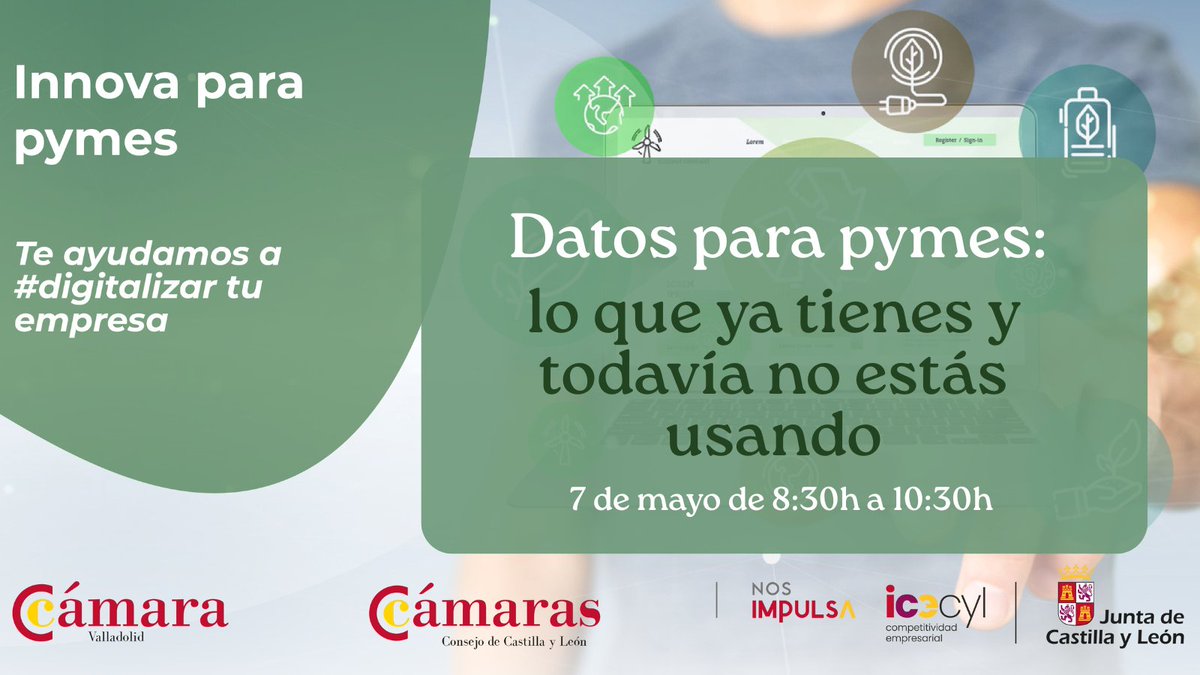 cam_valladolid's tweet image. 🚨 Benefíciate de los datos que genera tu #pyme y descubre qué información estás dejando pasar 👀 

Inscríbete camaravalladolid.com/evento/datos-p…

Financiado @empresasjcyl @camarascyl  

#Digitalizar #TransformaciónDigital #AnálisisDeDatos #ImpulsarEmpresa