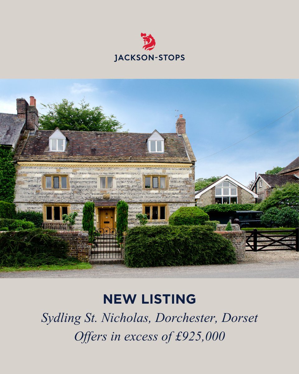 JSBridport's tweet image. New listing
High Street, #SydlingStNicholas, #Dorchester, #Dorset
Offers in excess of £925,000

A charming, distinctive #periodproperty of immense character in a peaceful unspoilt #Dorsetvillage.

jackson-stops.co.uk/properties/216…

#dorchesterpropertyforsale  #sydlingstnicholasproperty