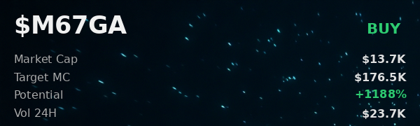 zhecdb66's tweet image. $M67GA looking 🔥 on @iScanLive — $176.5K projection, they say buy it  

 #Solana #Memecoin #Crypto #Degen #PumpFun #AlphaCalls #SolanaMemeCoin