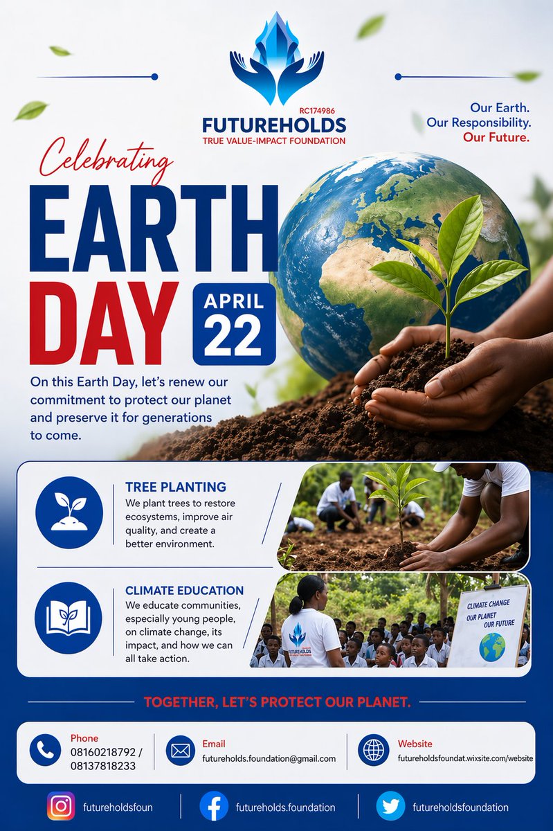 Daalu_Chi's tweet image. @futureholdsfoun 
Today we celebrate beauty and future of our planet 🌍

Earth gives us everything and every action counts: plant trees, spread awareness, and make sustainable choices daily. 

Together, protect our planet. 

#EarthDay #EnvironmentalSustainability #ClimateAction