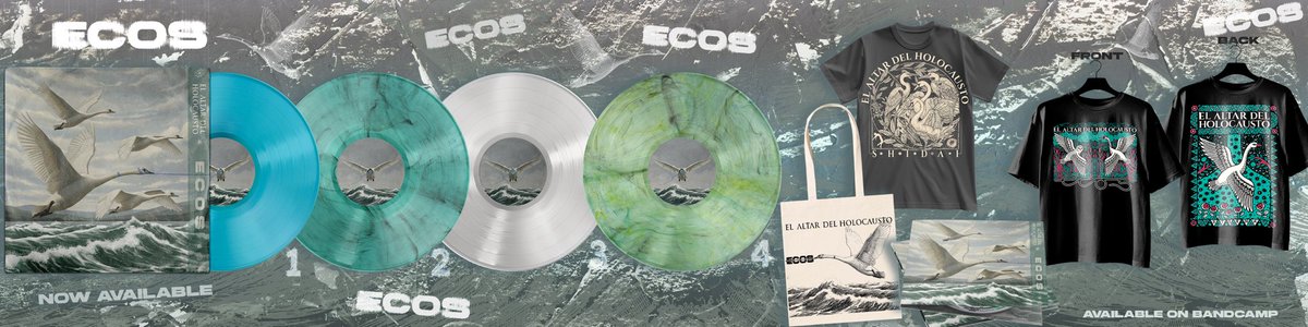 “𝗘𝗖𝗢𝗦”, nuevo álbum de estudio el 𝟭𝟰 𝗱𝗲 𝗺𝗮𝘆𝗼.
✴︎𝗽𝗿𝗲-𝗼𝗿𝗱𝗲𝗿 𝗱𝗶𝘀𝗽𝗼𝗻𝗶𝗯𝗹𝗲:

elaltardelholocausto.bandcamp.com/album/ecos

ECOS, the new studio album, available on May 14.
✴︎ pre-order available.