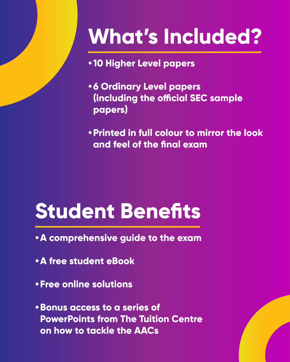ExamcraftGroup's tweet image. The only Leaving Cert Sample Papers reflecting updated courses 📚 Covered under the Free Schoolbook Grant. Available for Biology, Chemistry, Physics &amp;amp; Business — 16 papers per subject. 

👉 Order yours: 4schools.examcraftgroup.ie/catalog?field_…

#LeavingCert #ExamPrep #4Schools #StudySmart