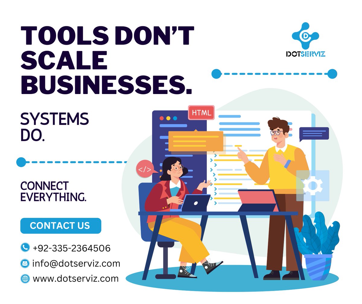 dotserviz's tweet image. Using multiple tools without integration creates chaos.

What you need is a connected system, where apps, data, and automation work together.

That’s how modern businesses scale efficiently.

#DigitalTransformation #TechSolutions #Dotserviz