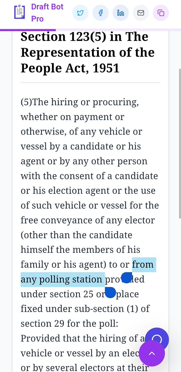 <a href="/dhruv_rathee/">Dhruv Rathee</a> Legal literacy is dead among your ilk. Section 123(5) of the RP Act is about providing free transport to voters to and from polling booths on election day, not arranging trains days in advance. Railway carriages are explicitly exempt under the provision. This isn’t a corrupt