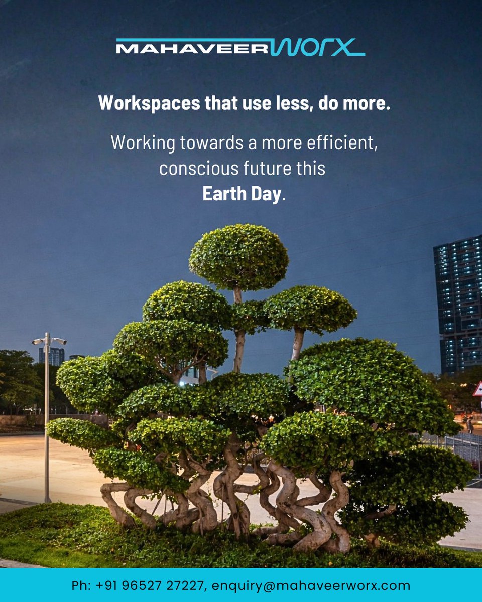 Mah4002Mahaveer's tweet image. When businesses share infrastructure—power, space, &amp;amp; resources—efficiency becomes second nature. At Mahaveer Worx, this collaborative approach is part of our everyday workspace, enabling smarter, more mindful work.
Happy Earth Day 🌍
#MahaveerWorx #ManagedOffices #EarthDay