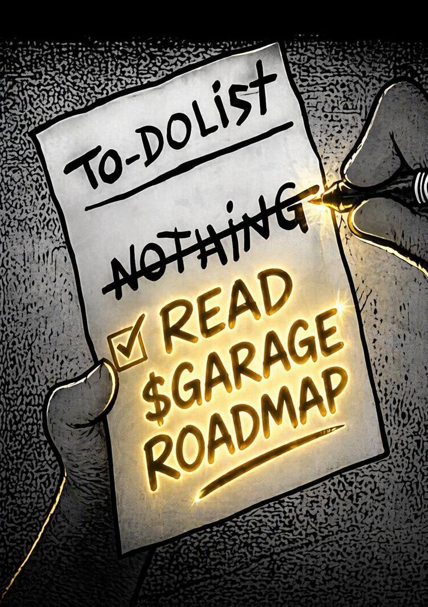 garagecoin666's tweet photo. GM Crew 🚗
That’s the goal for today get acquainted with the $GARAGE ROADMAP that’s the road we are taking for the ride.
#GM #Roadmap #Solana #launchonsol #GARAGE #LAUNCH https://t.co/39lf4T4pRB