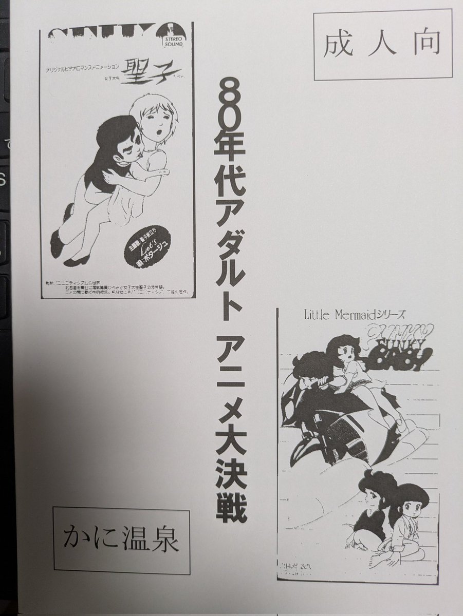 5/6美少女パラダイスでは『80年代アダルトアニメ大決戦』を頒布予定です💦
20作品程度視聴し現在原稿を書きました。
#美少女パラダイス 
#美少女パラダイスGWスペシャル