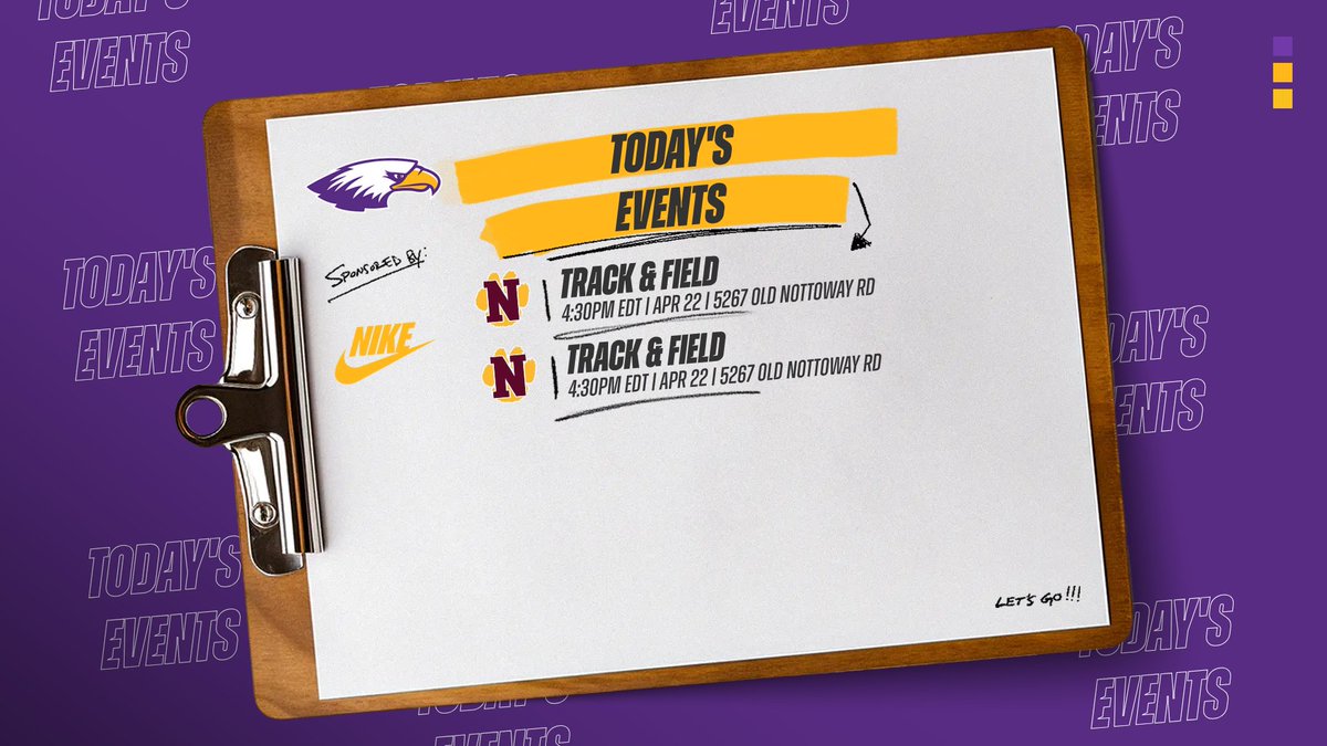 PE_CountyEagles's tweet image. Good luck to our Boys &amp;amp; Girls Track &amp;amp; Field teams as they travel to Nottoway High School for their district meet! Start time is 4:30 PM! The Soccer match with Buckingham HS has been moved to May 5 with a 5 PM start time! 
Go Eagles #Track #Eagles