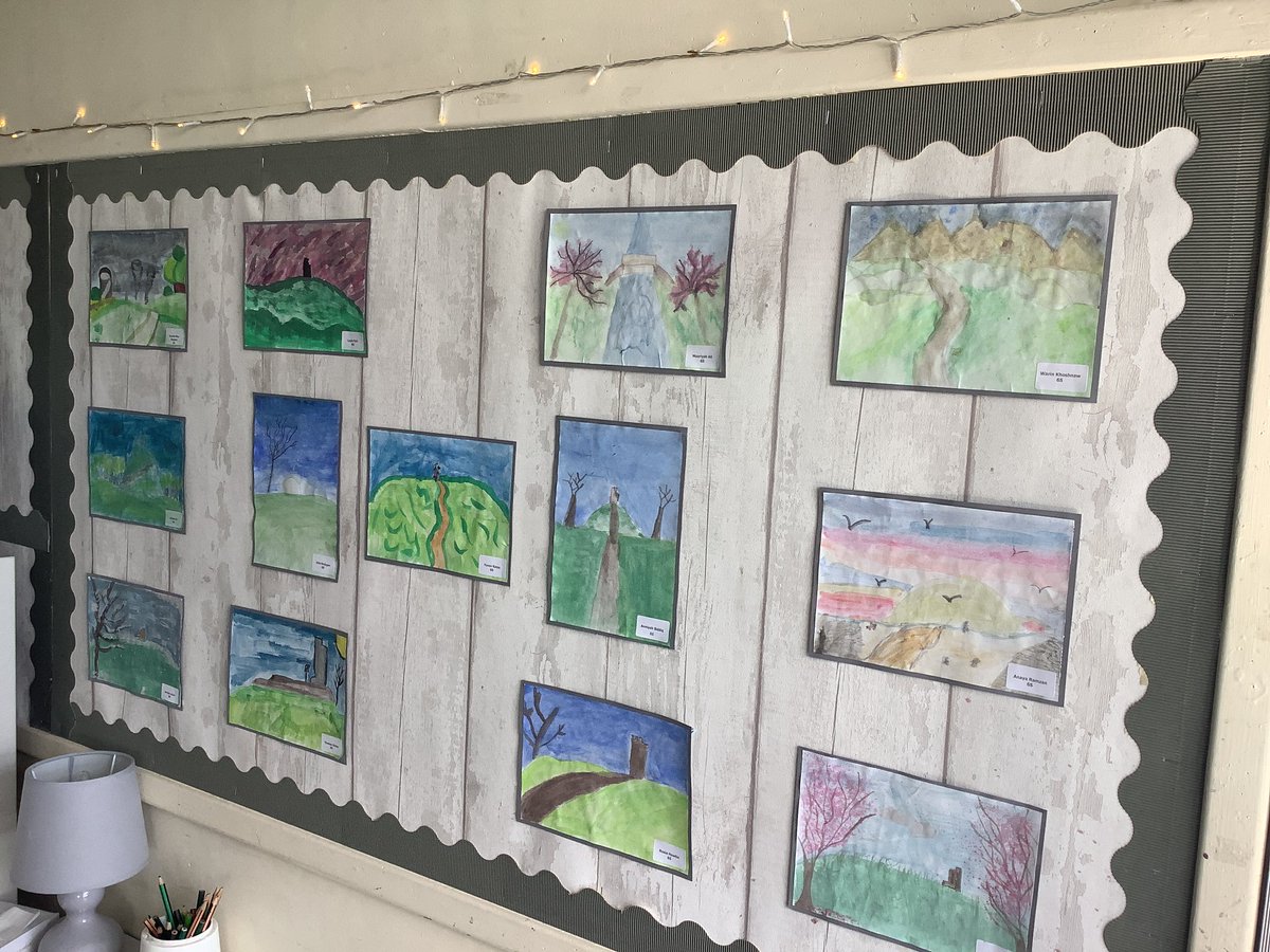 ReinwoodJuniors's tweet photo. Our @AJacksonArtist landscapes inspired display is coming on beautifully. We are looking forward to producing larger pieces on Friday.
#RJSArt #RJS6S https://t.co/BrN7sSuU3d