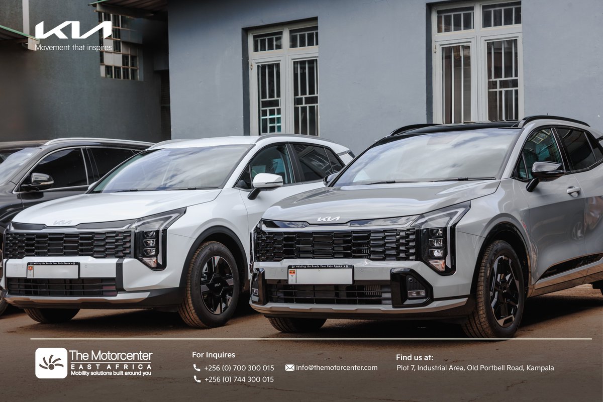 kia_uganda's tweet photo. Special delivery💫

Earlier today we made a stop at GVA to deliver brand new vehicles.

With it’s class-leading cargo room and rear seat legroom, multi-terrain mode &amp; 24" Dual Panoramic Display, the Kia Sportage is made to standout.

Thank you GVA.

#MovementThatInspires https://t.co/jBJLPK6JEr