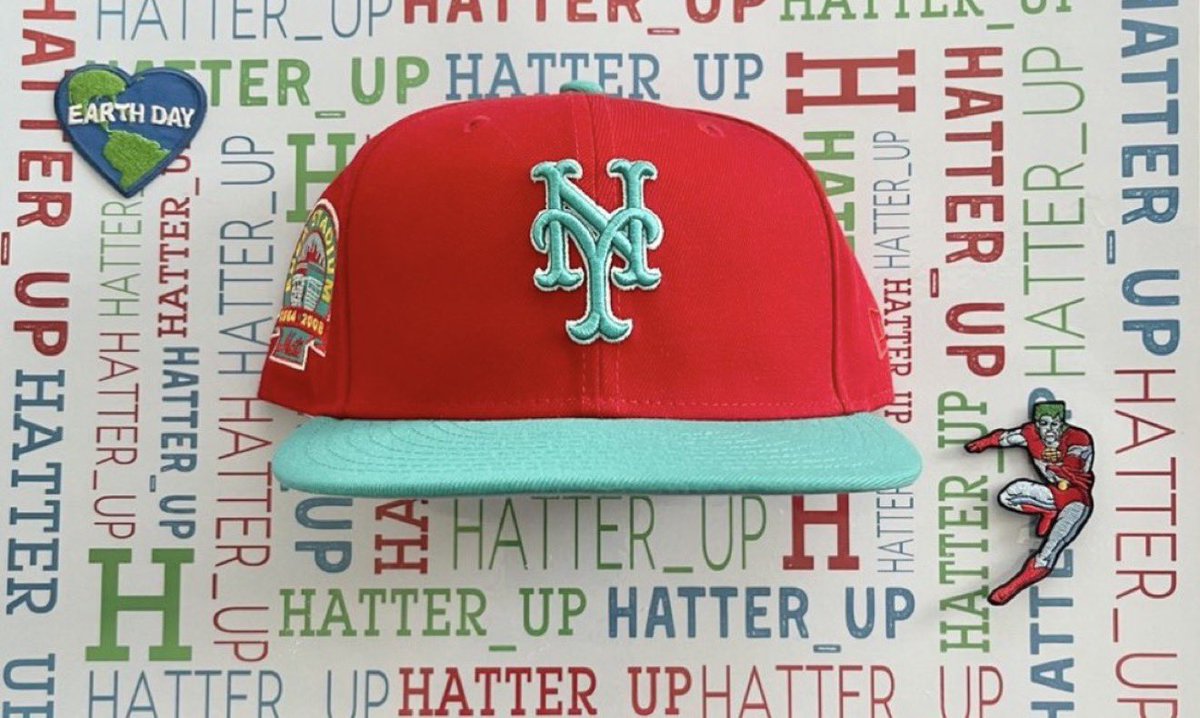 Hatter_up's tweet photo. My🌍EarthDay Hat of the Day is from @HatClub Captain Planet🌍2.0 collection Can the @Mets finally win a gm? #LGM #TakePollutiondowntozero♻️ #SheaPatch #Planeteers #FiveElements🌎🔥💨💦❤️ #Elmentalrings #RedTealColor #HatTwitter #90sPopculture #TBS #FittedHatSociety #HatCollector https://t.co/0HEzNUN2u8