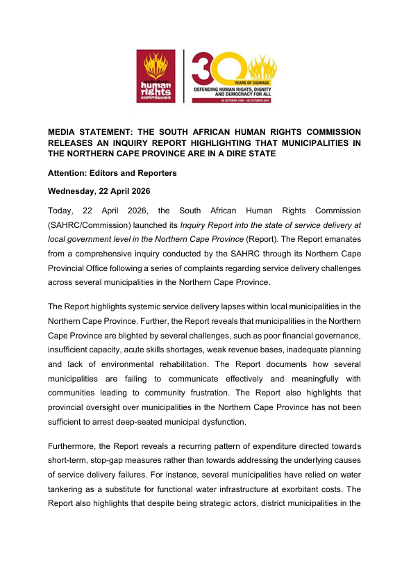 SAHRCommission tweet media