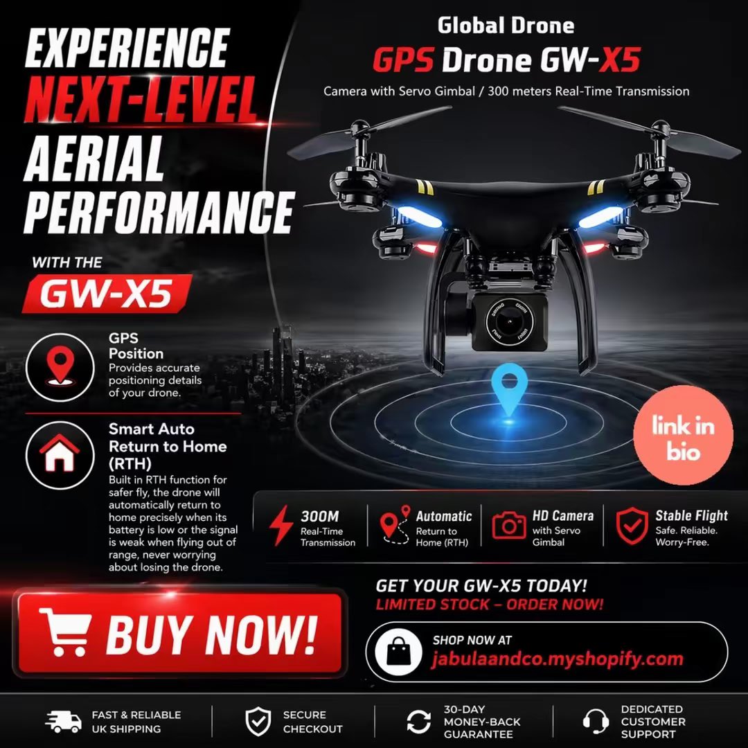 WasOneLegWonder's tweet image. Must-Have Drone Features!
Check out this 5G Image Transmission ESC Camera! It features GPS Position and Smart Auto Return to Home (RTH), ensuring your drone has accurate positioning.
#JabulaAndCo #OnlineStore #TechAccessories
#ShopOnline #GadgetsYouNeed