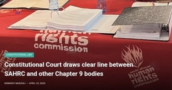 ConvictionZA's tweet photo. The Constitutional Court has drawn a firm line between the SAHRC and other Chapter 9 bodies, confirming that its directives are not binding and that only courts can enforce remedies.

Article Link:
https://t.co/m0pUAssSOc

#ConstitutionalCourt #SAHRC #Chapter9 #HumanRights #LegalNews