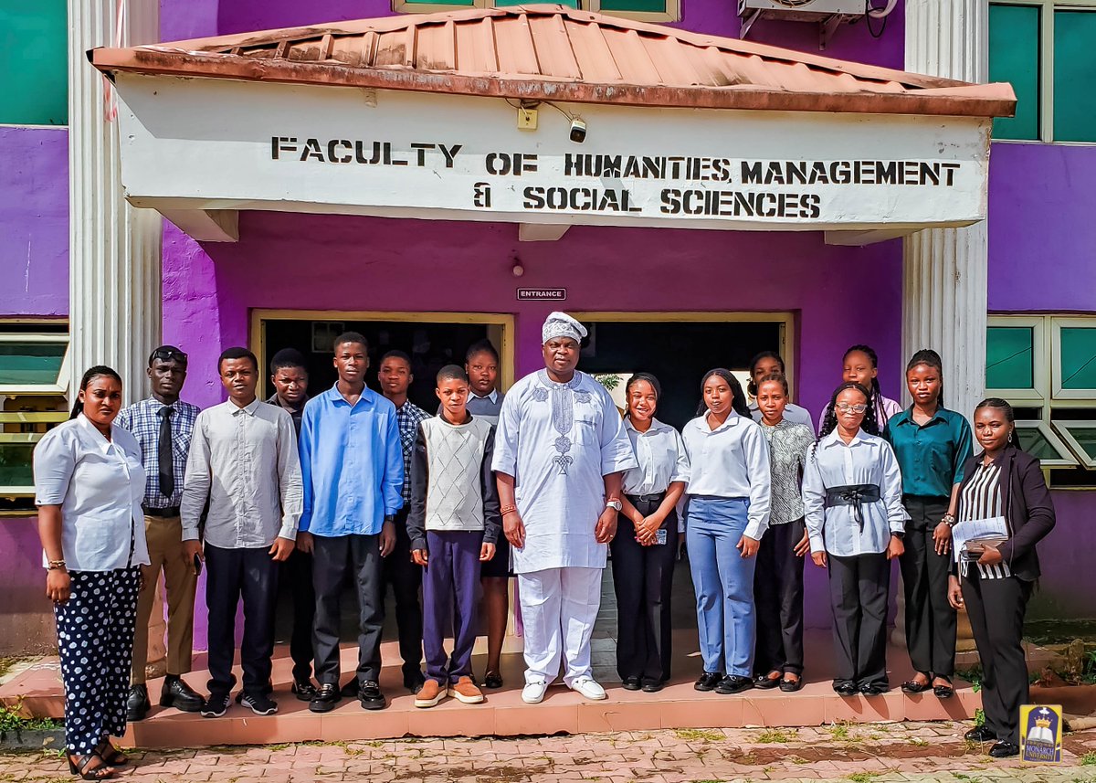 MonarchUni's tweet photo. The Olota of Ota, Awori Land, Prof. Abdulkabir Adeyemi Obalanlege. The visiting Professor of Mass Communication at Monarch University, Visited the campus for a lecture session with the mass communication students.. https://t.co/q5v6MPqmwI
