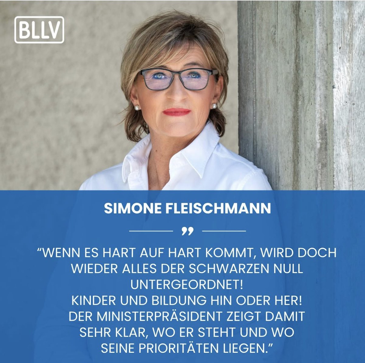 Simone Fleischmann BLLV Praesidentin tweet media