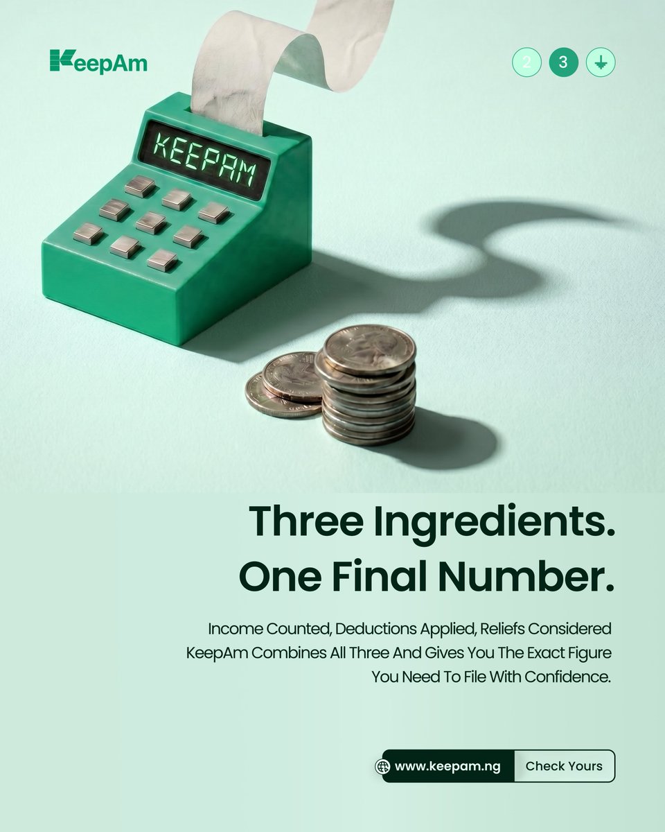 keepamapp's tweet image. Your tax is based on multiple factors. 
Understanding them helps you calculate correctly.
 
Use keepam.ng

#taxcalculation #nigeriantax #freelancers #taxeducation #keepam