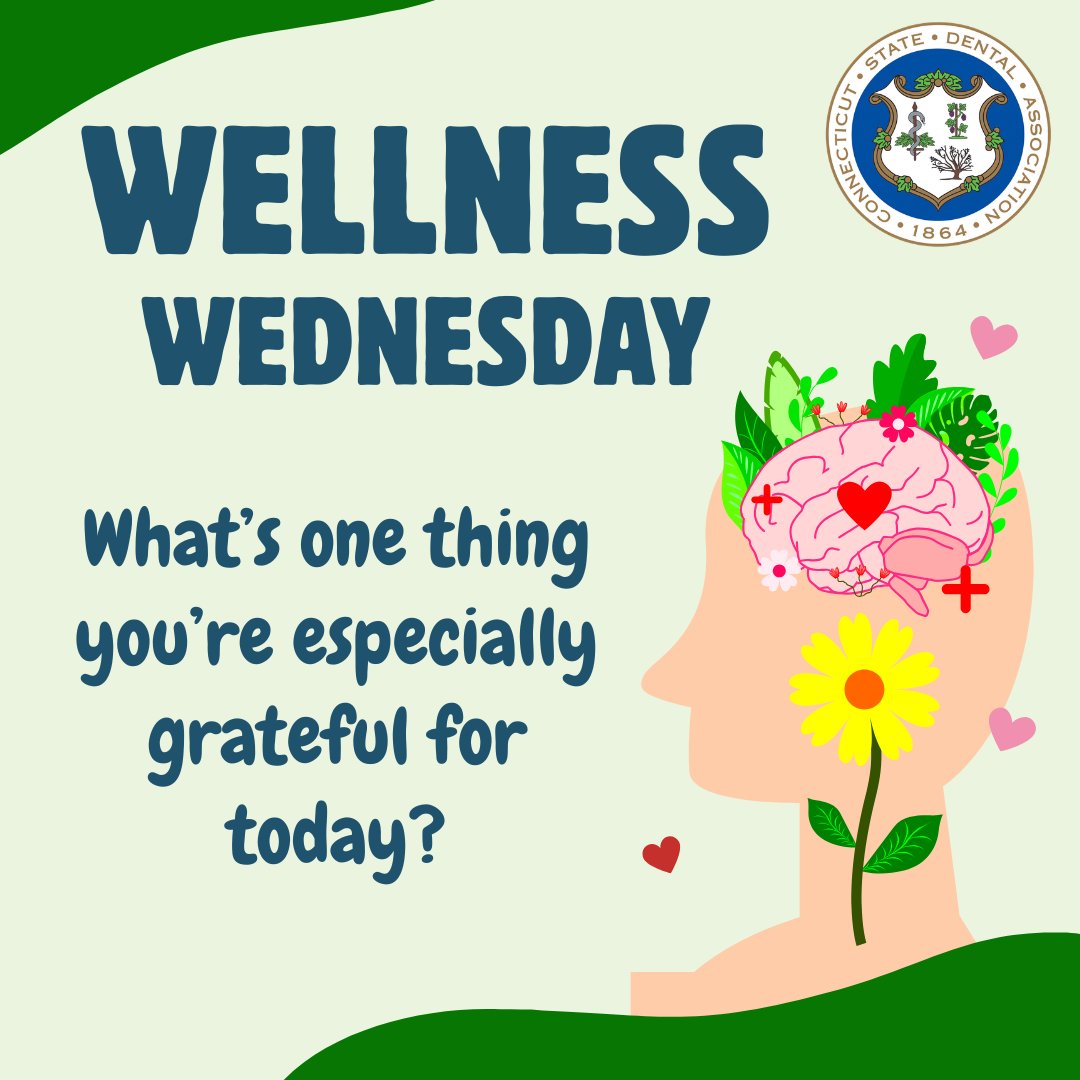 CtStateDental's tweet image. Sometimes it’s the smallest things that matter most! What’s one thing you’re especially grateful for today? Let us know in the comments below 😊 #WellnessWednesday #CSDA