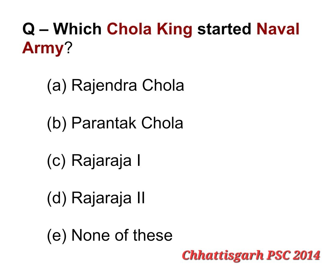 🚨 Which Chola King started the Naval Army?

#HistoryMantra