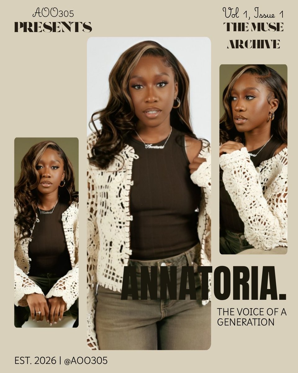 aoo305_'s tweet image. AOO305 Presents: The Annatoria Archive. 📁
A visual study on the "Voice of a Generation." From winning The Voice UK at 18 to redefining Afrogospel, Annatoria is the ultimate muse for high-end creative direction.
Designed by AOO305.
@annatoria__  #CreativeDirection #VisualIdentity