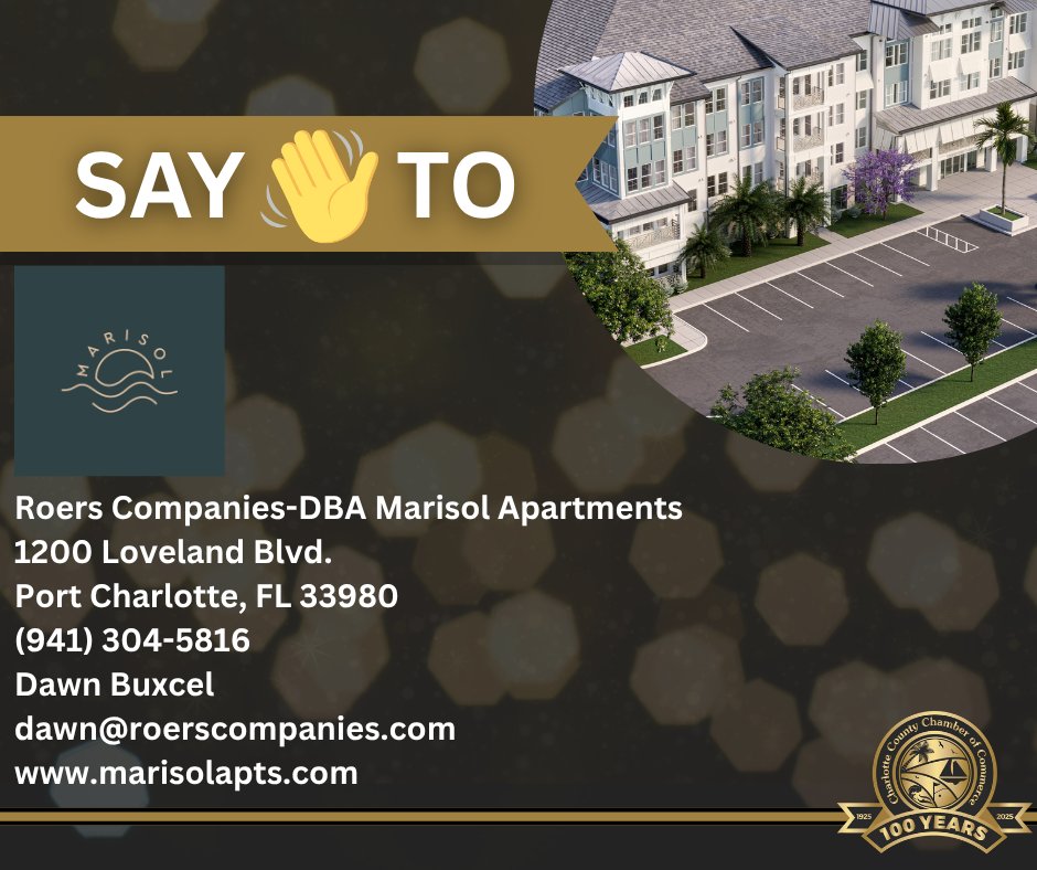 CCChamber_FL's tweet image. Marisol Apartments  is Port Charlotte's vibrant new apartment community, now leasing for June 2026! 
#act #charlottecountystrong #onecommunity #membershipaddsvalue