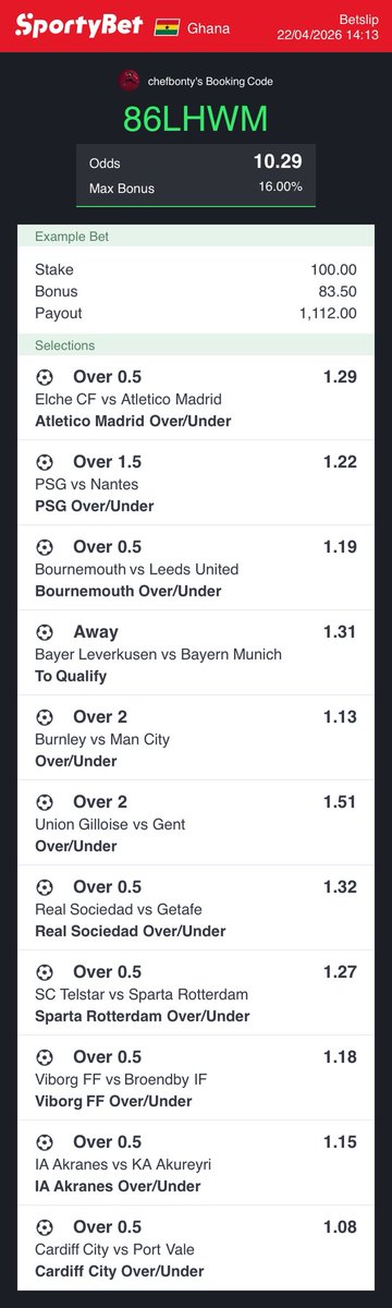 _Bonty_Official's tweet photo. Hot 10 odds for tonight ✅86LHWM

Congrats to you in advance ❤️ https://t.co/173pXAlep7