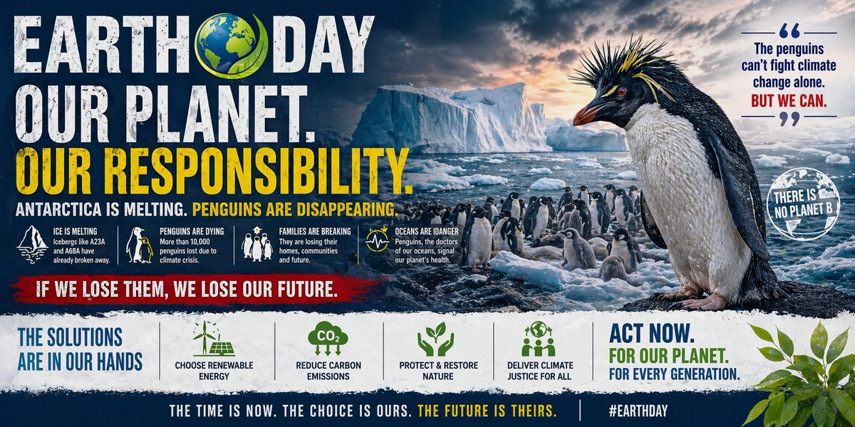 chongder_s51958's tweet image. When Ice Speaks! Earth Day’s Warning from Antarctica’s Collapse -  Souvik Chongder

Full Report: globalclimatecare.in/climate-antarc…
#ClimateChange #SavePenguins #Antarctica #GlobalWarming #ActNow #ClimateAction #SaveEarth #Biodiversity #EcoCrisis