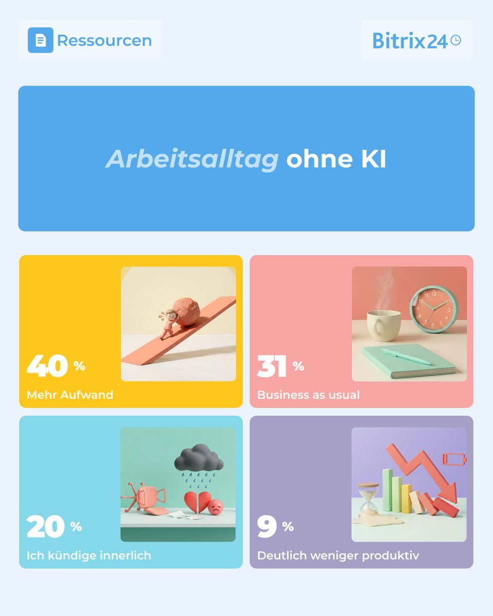 Bitrix24De's tweet image. Obstkorb oder KI-Agent? Was Talente 2026 wirklich wollen: 
Für 20 % der Belegschaft ist KI-Verzicht ein Grund für die innere Kündigung. Mehr Details in unserer neuen Studie - bitrix24.de/resources/agen… 
#HumanResources #EmployeeRetention #WarForTalents #InnereKündigung