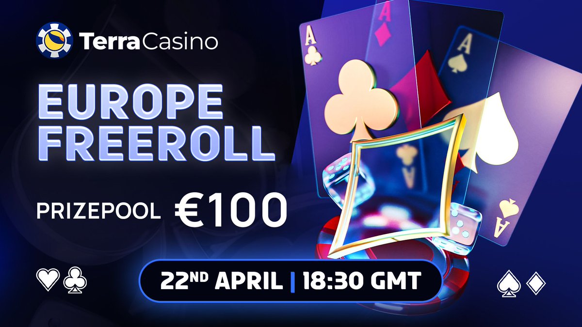 TerraCasino_io's tweet image. 🌍♠️ EUROPE FREEROLL ♠️🌍

€100 up for grabs… and it costs you NOTHING to enter 👀

⏰ 18:30 GMT

Perfect warm-up before the bigger games… or maybe your bankroll starts here 👀

Don’t miss it.

Visit here: terracasino.io

#Poker #Freeroll #CryptoCasino #OnlinePoker